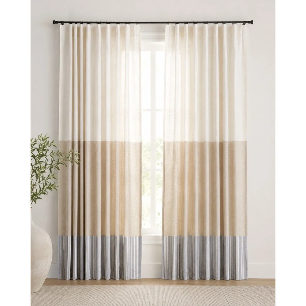 New IKEA BINDVIDE 4 Curtain Panels Tri-Color 57x98 Discontinued 2 Sets