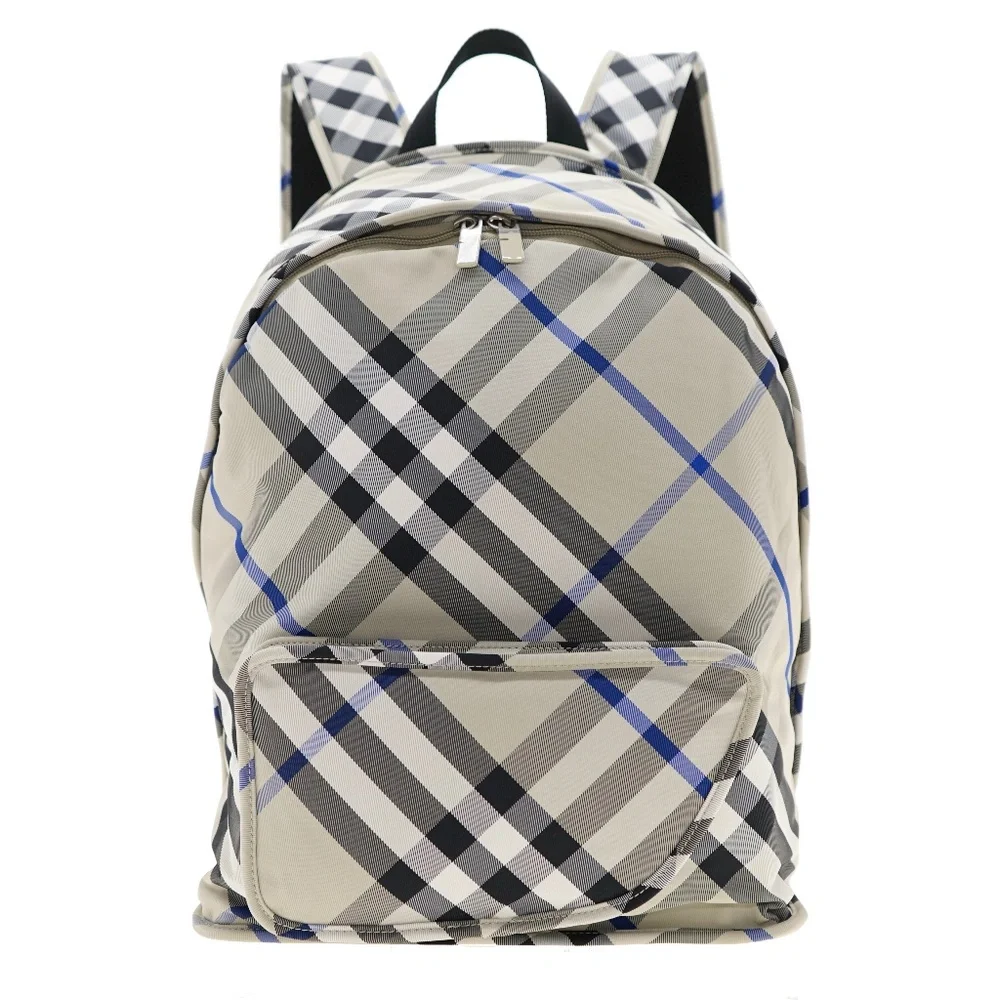 Burberry Shield Backpack Checkered Linchen Polyamide New