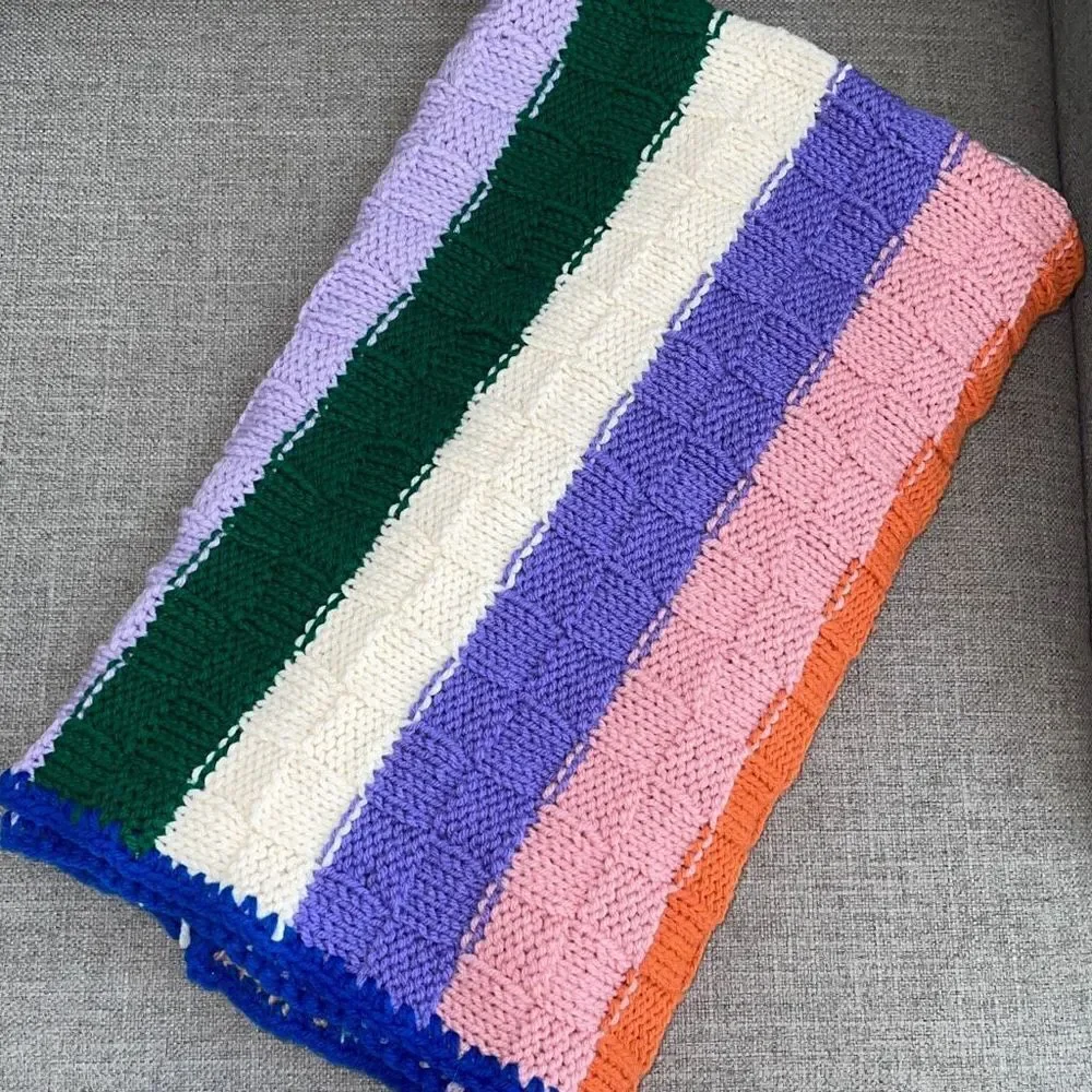 Handmade multicolor basketweave
