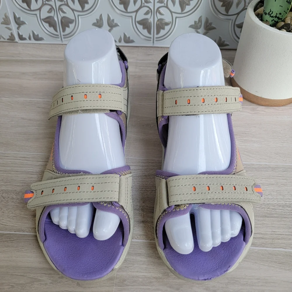 Merrell Youth Girl Panther 2.0 Adjustable Strap Comfort Sport Sandal Beige Sz 5