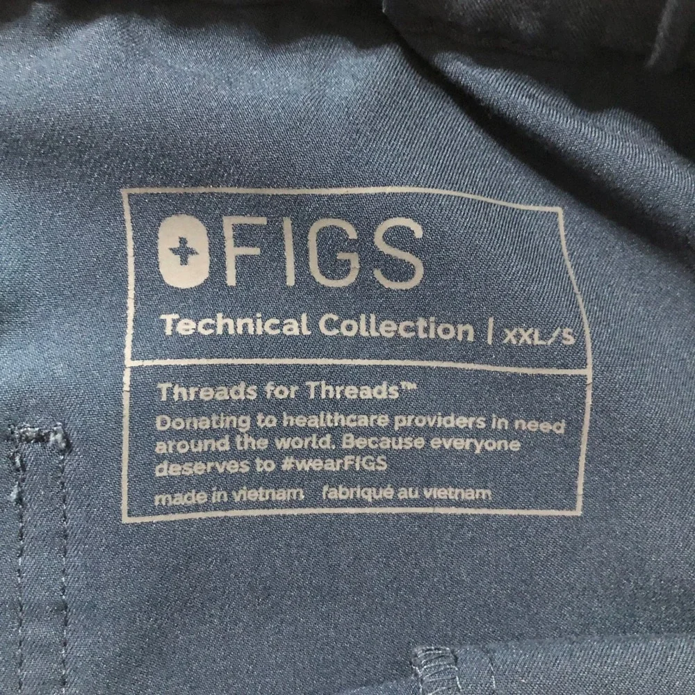 FIGS Technical Collection Navy Blue Medical Stretchy Scrub Pants XXL Mens