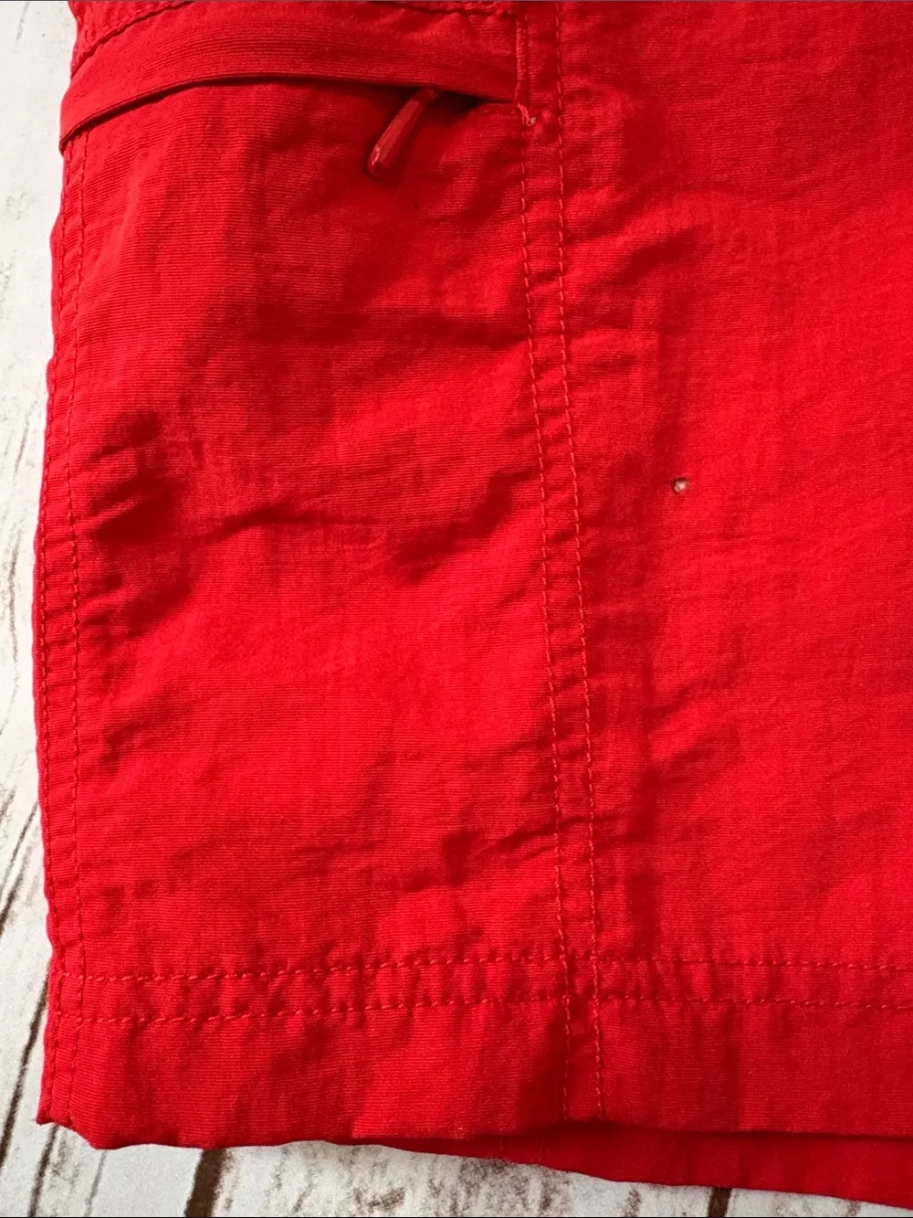 Nautica Red Swim Trunks with White Stripe