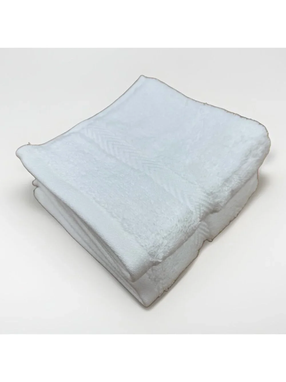 Quince Turkish Cotton Spa Washcloth Towels Set of 2 WHITE 12x12”