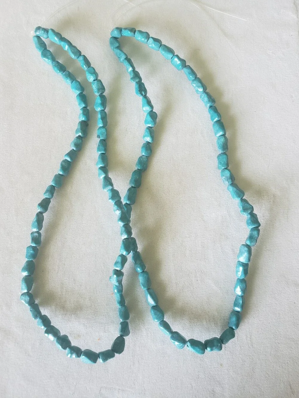 2 Strands Turquoise Dyed Howlite