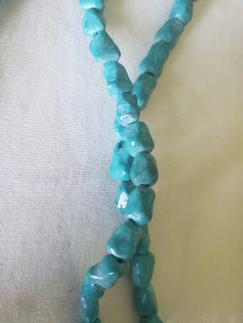 2 Strands Turquoise Dyed Howlite