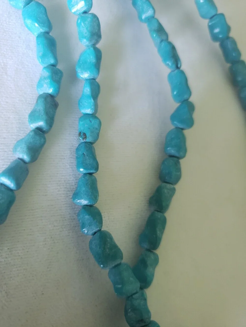 2 Strands Turquoise Dyed Howlite