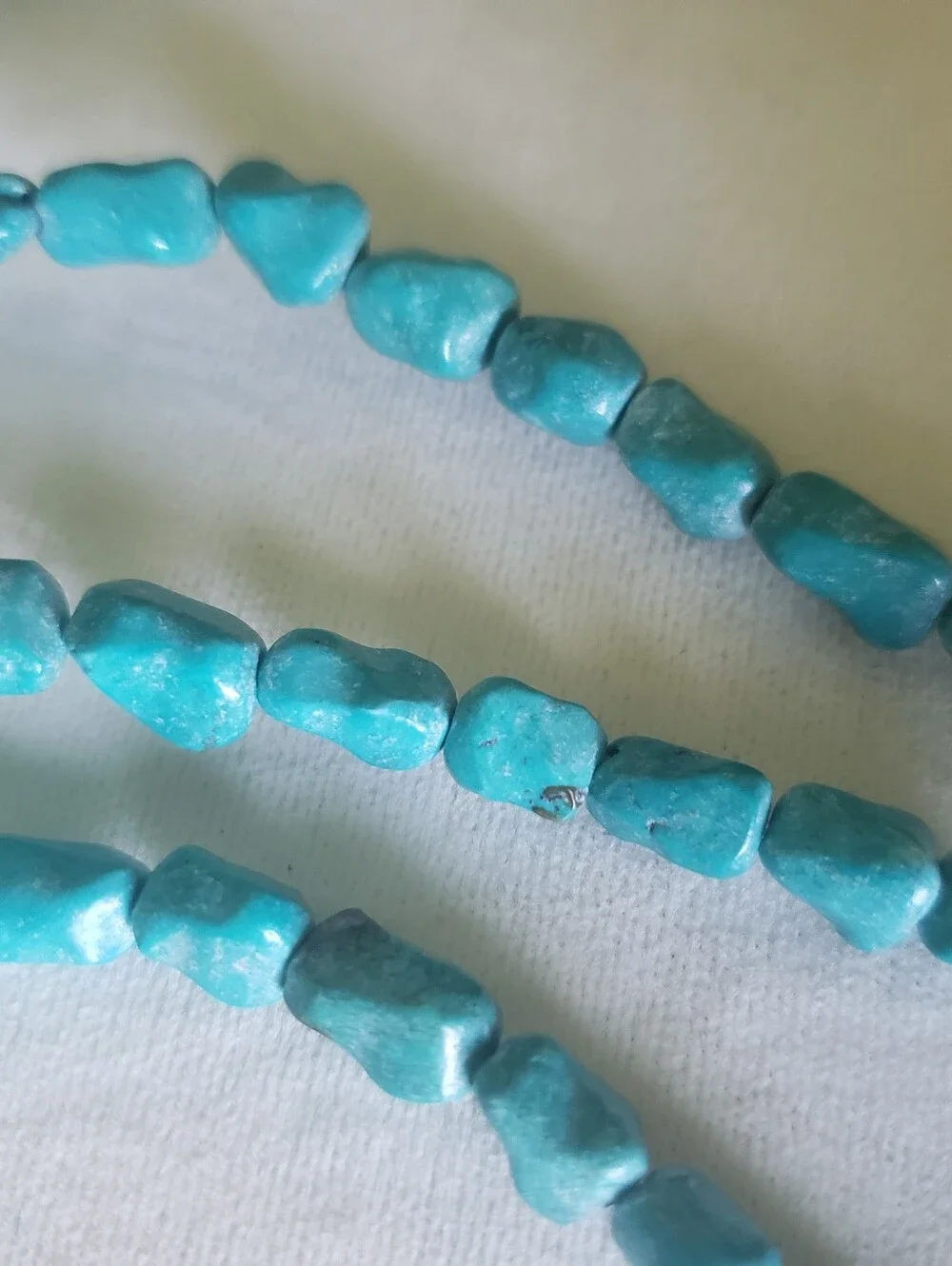 2 Strands Turquoise Dyed Howlite