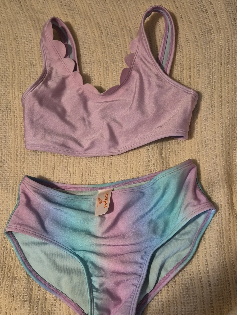 Cat & Jack Lilac and Aqua Ombre Bikini Set. Size M (8)