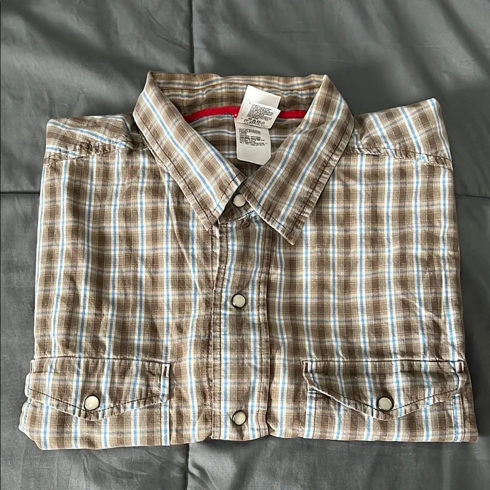 North Face Plaid Button Down Shirt Size XL