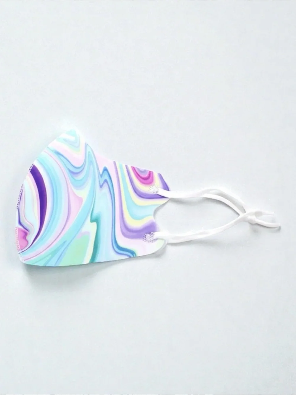 Pastel Swirl Tie Dye Face Mask Adjustable Reusable Festival Rave NWT