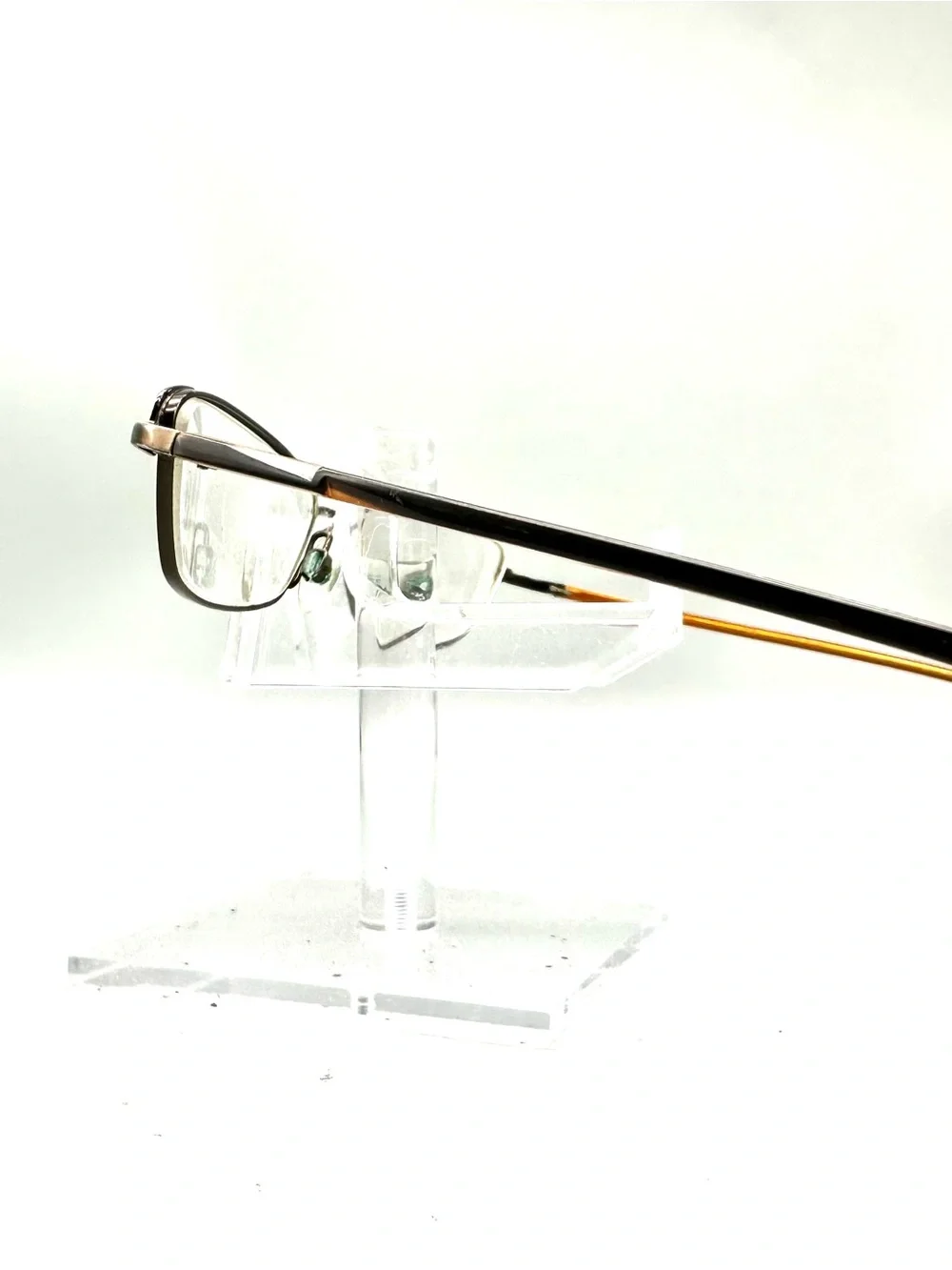 Cosmopolitan Charm Java Brown Amber Rectangular Eyeglasses Frames 135 Womens