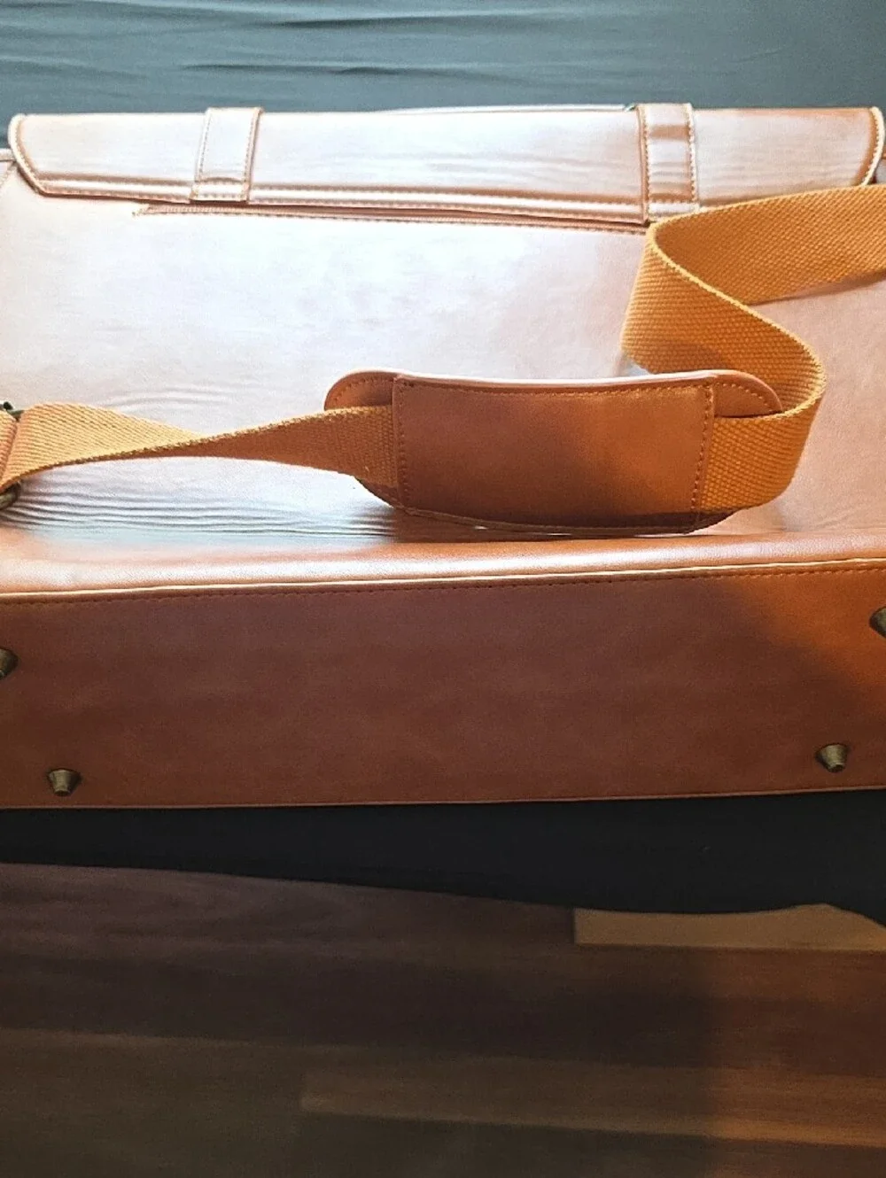 Tan LeatherLaptop  Briefcase Bag