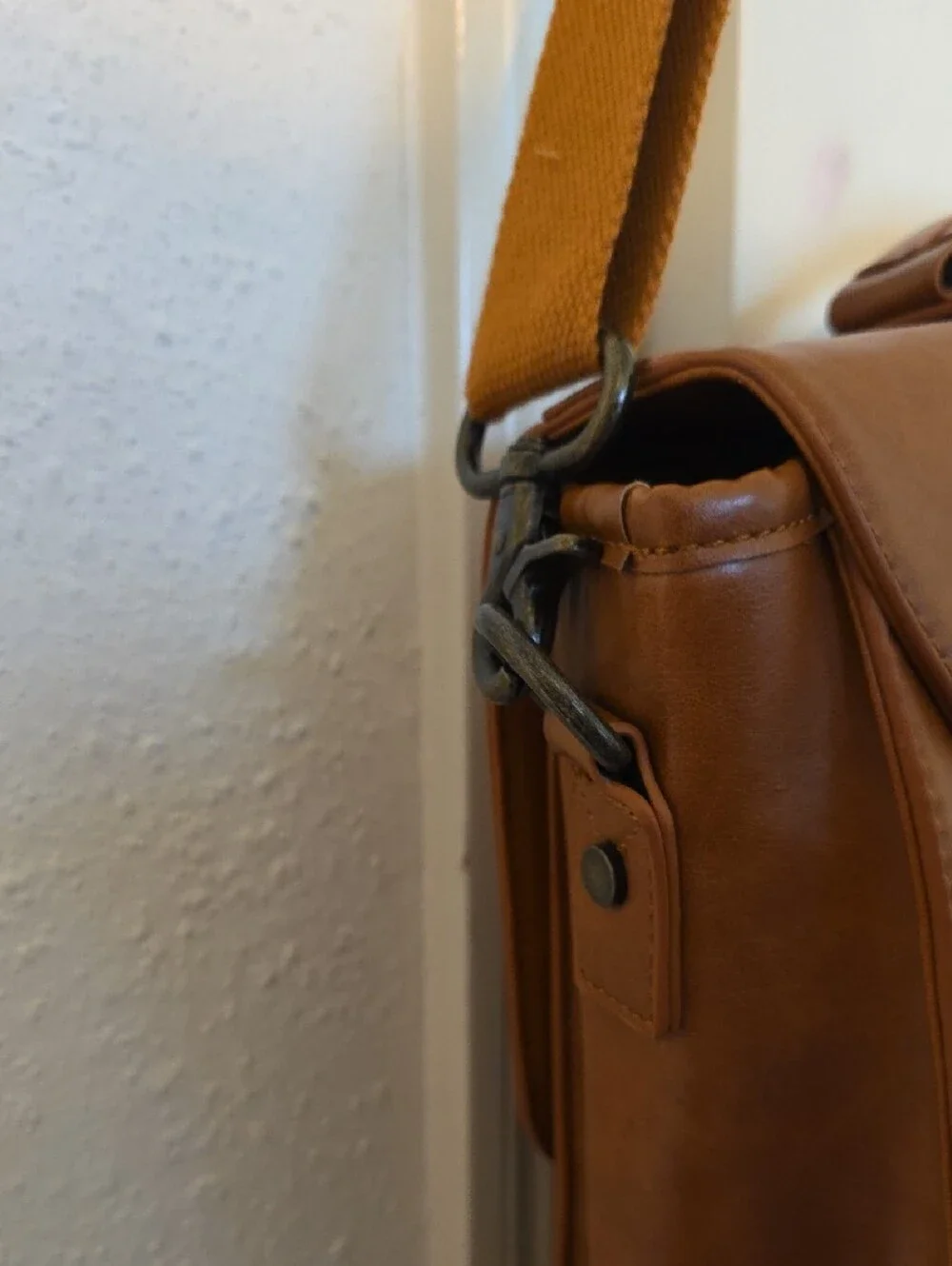 Tan LeatherLaptop  Briefcase Bag