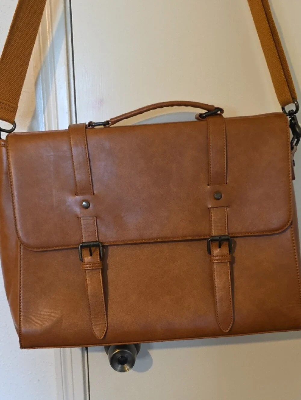 Tan LeatherLaptop  Briefcase Bag