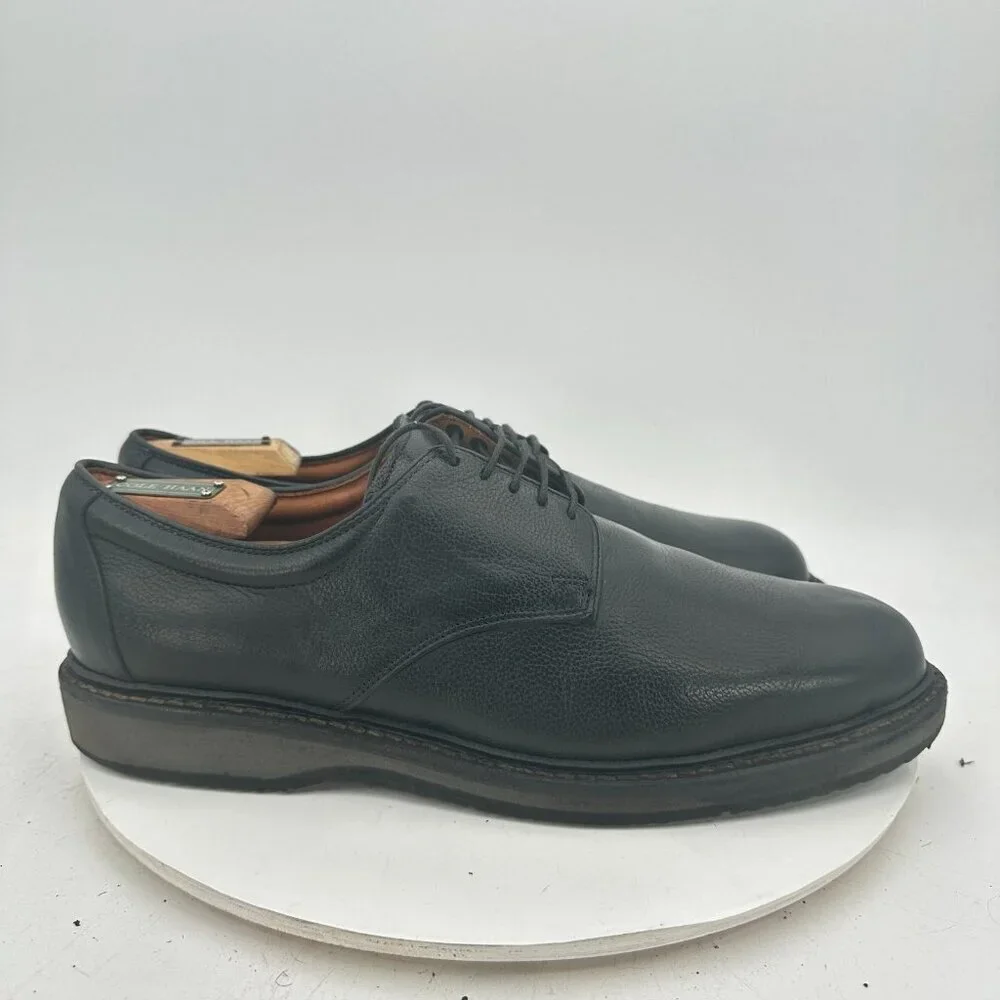 Allen Edmonds Port Washington Men Size 11.5D Black Leather Derby Dress Shoes