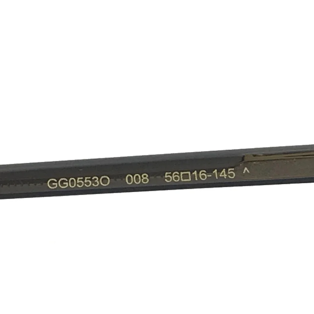 Gucci Eyeglasses Frames GG0553O 008 Dark Gray Fade Rectangle Full Rim 56-16-145
