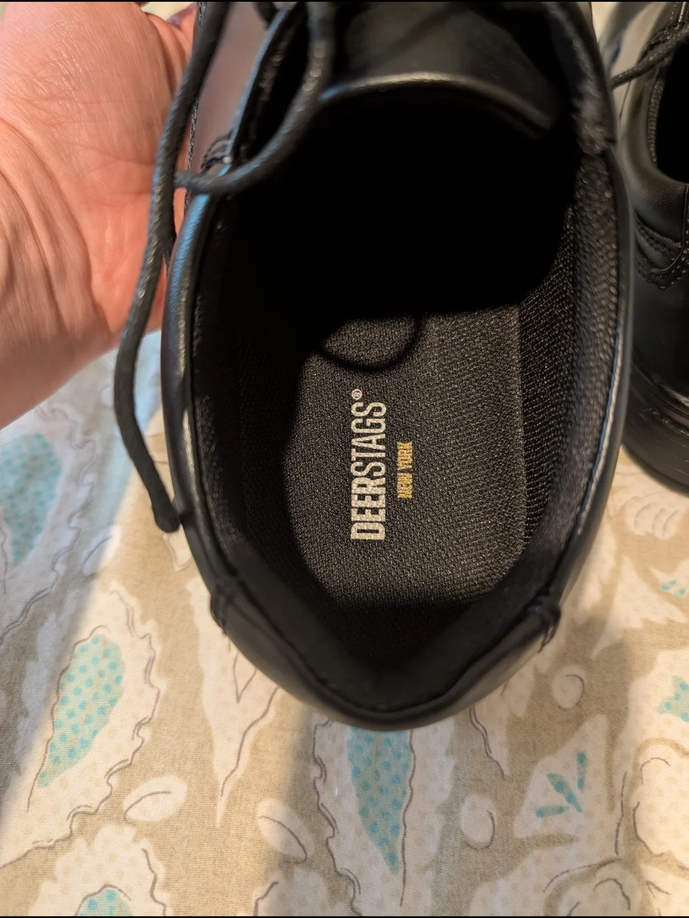 Deerstags Boy’s Black Leather Lace-Up Dress Shoes