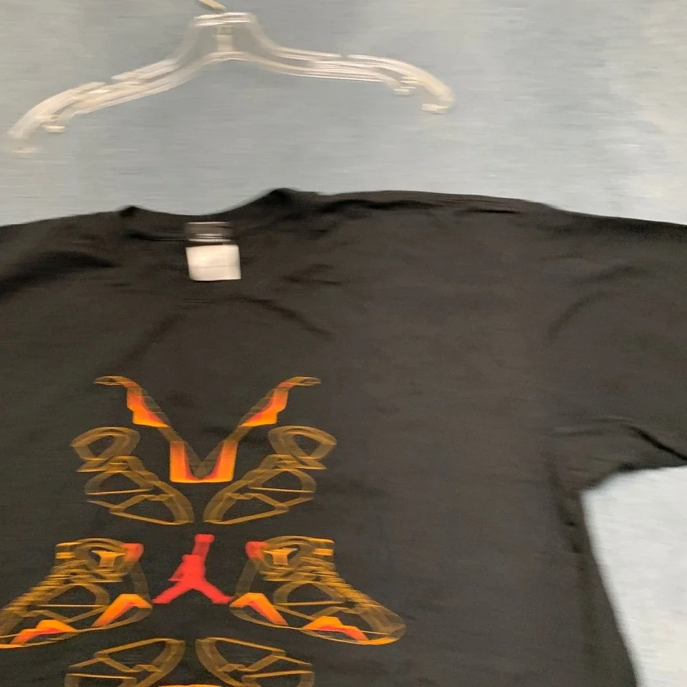 Air Jordan T Shirt Mens XL Black Graphic Jumpman Logo Knit Crew Neck Casual