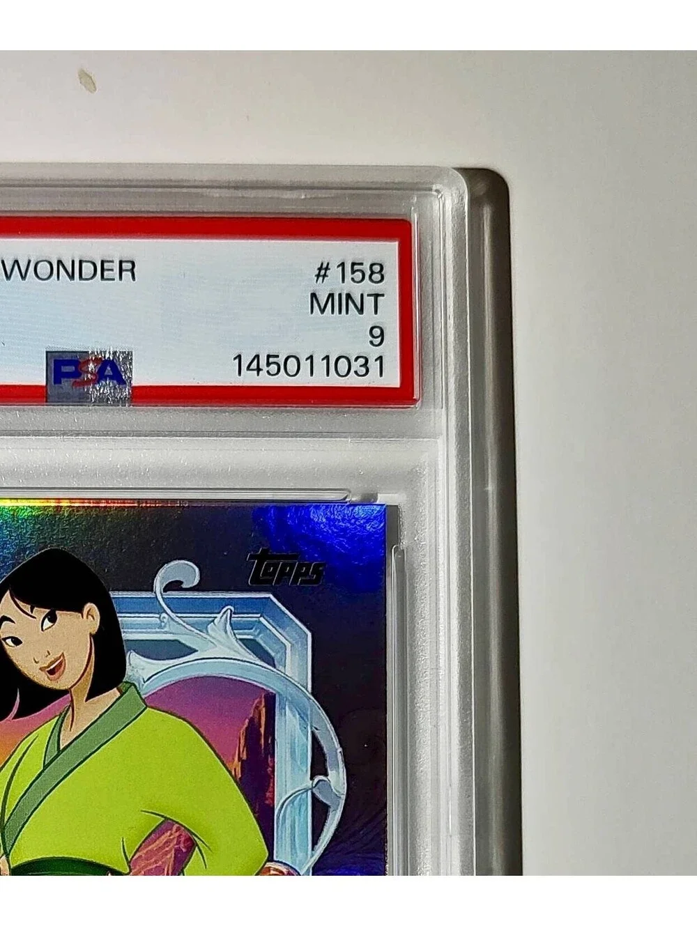 Mulan 2025 Topps Disney Cartoon Princess #158 Card Mulan PSA 9