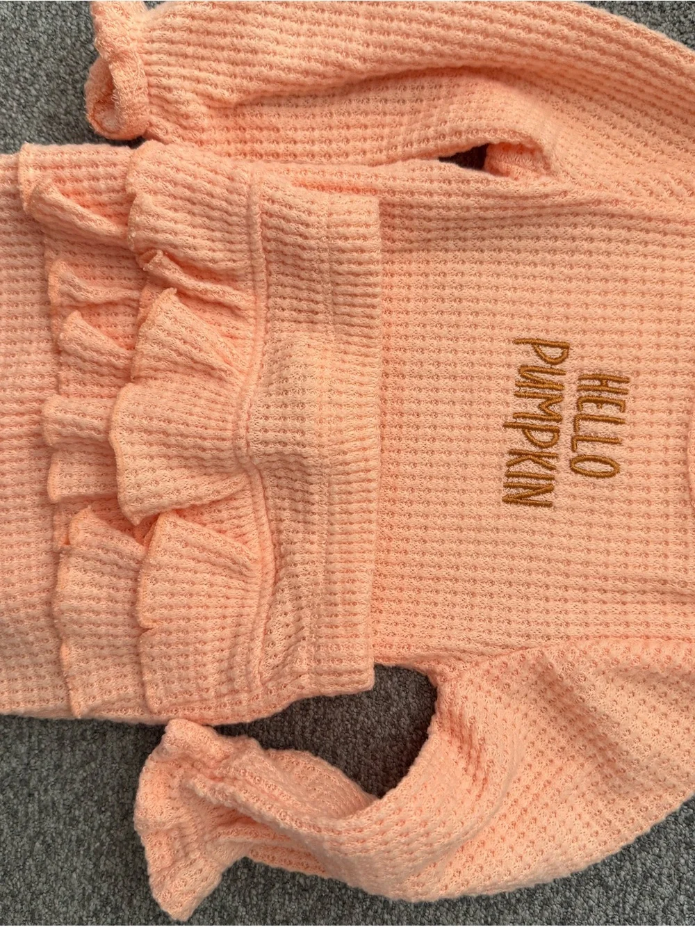 okie dokie Peach Waffle Knit 