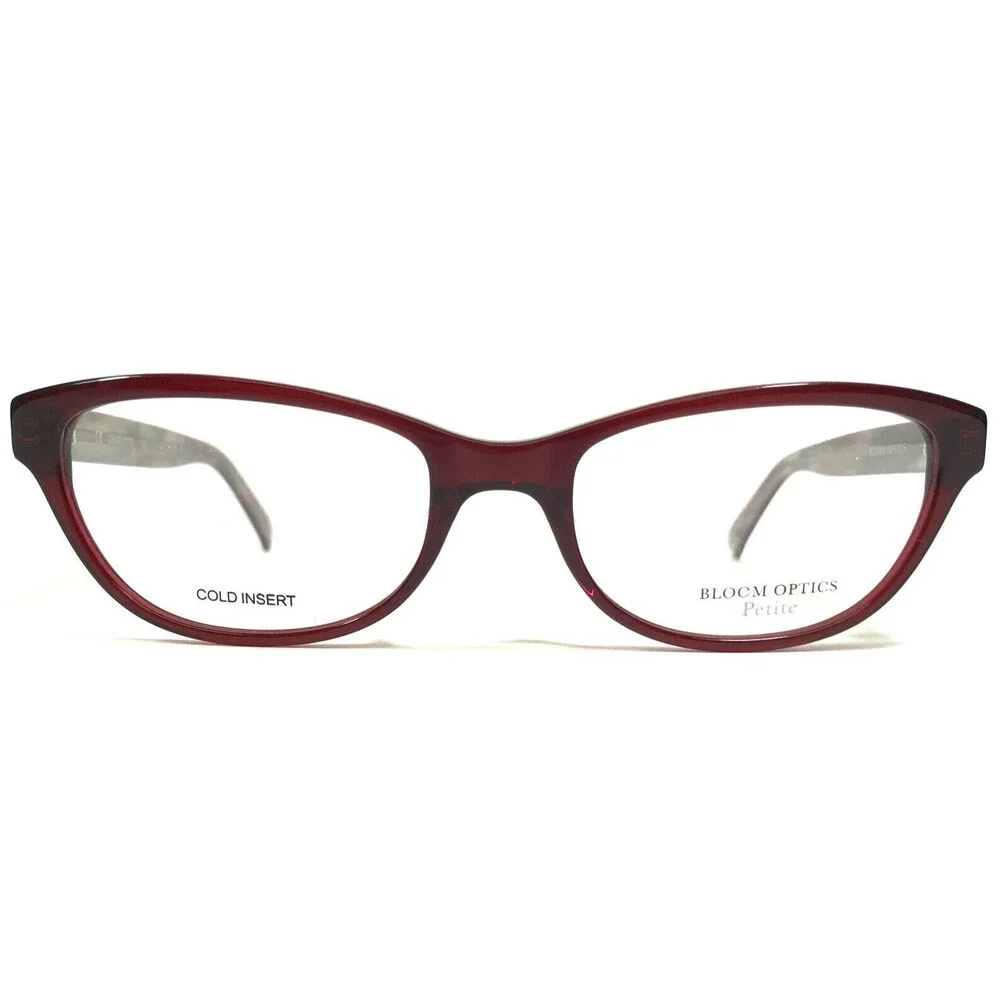 Bloom Optics Eyeglasses Frames CHARLOTTE BU Red Gray Green Marble Arms 49-17-140