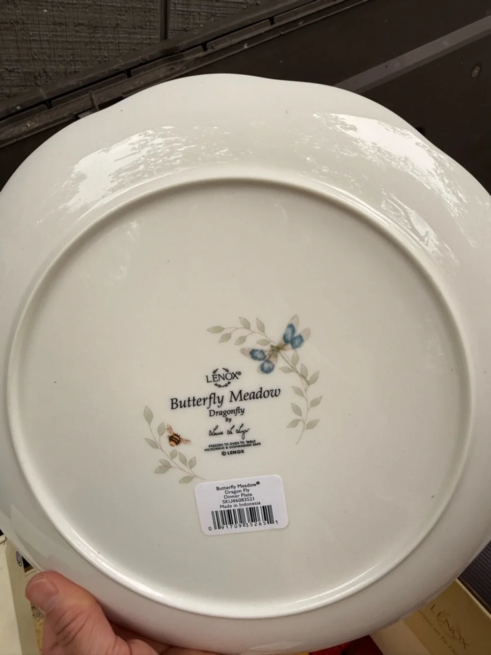 Lenox Butterfly Meadows 4-Piece Dinnerware Set with Floral and Butterfly Accents