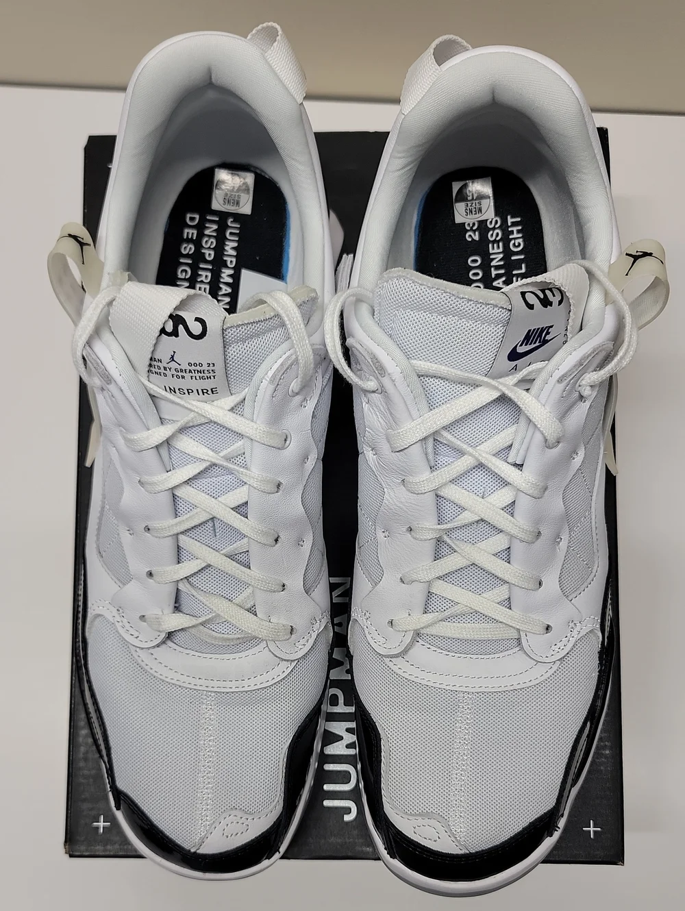 Jordan MA2 Concord White/Black-Court Purple Low-Top Sneakers Men's 15 Excellent