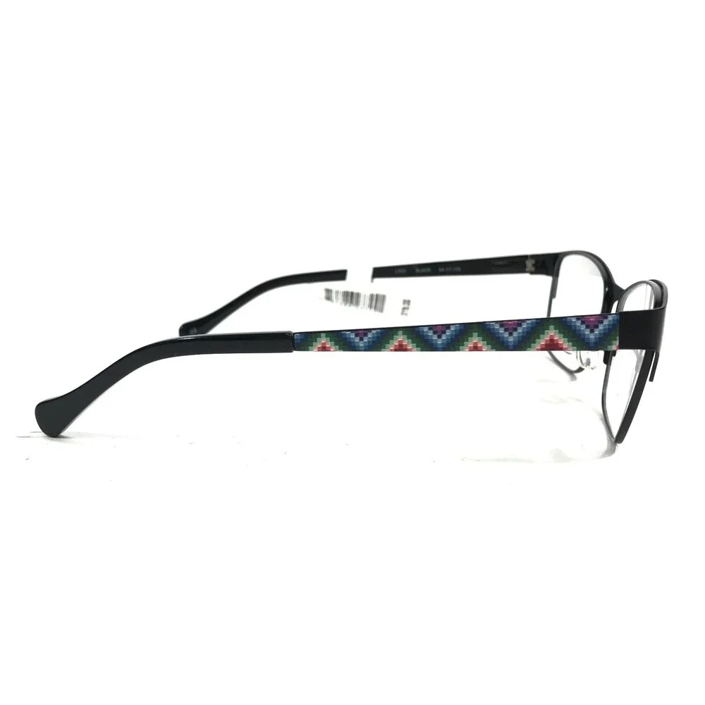 Lucky Brand L503 BLACK Eyeglasses Frames Square Cat Eye Full Rim 54-17-135