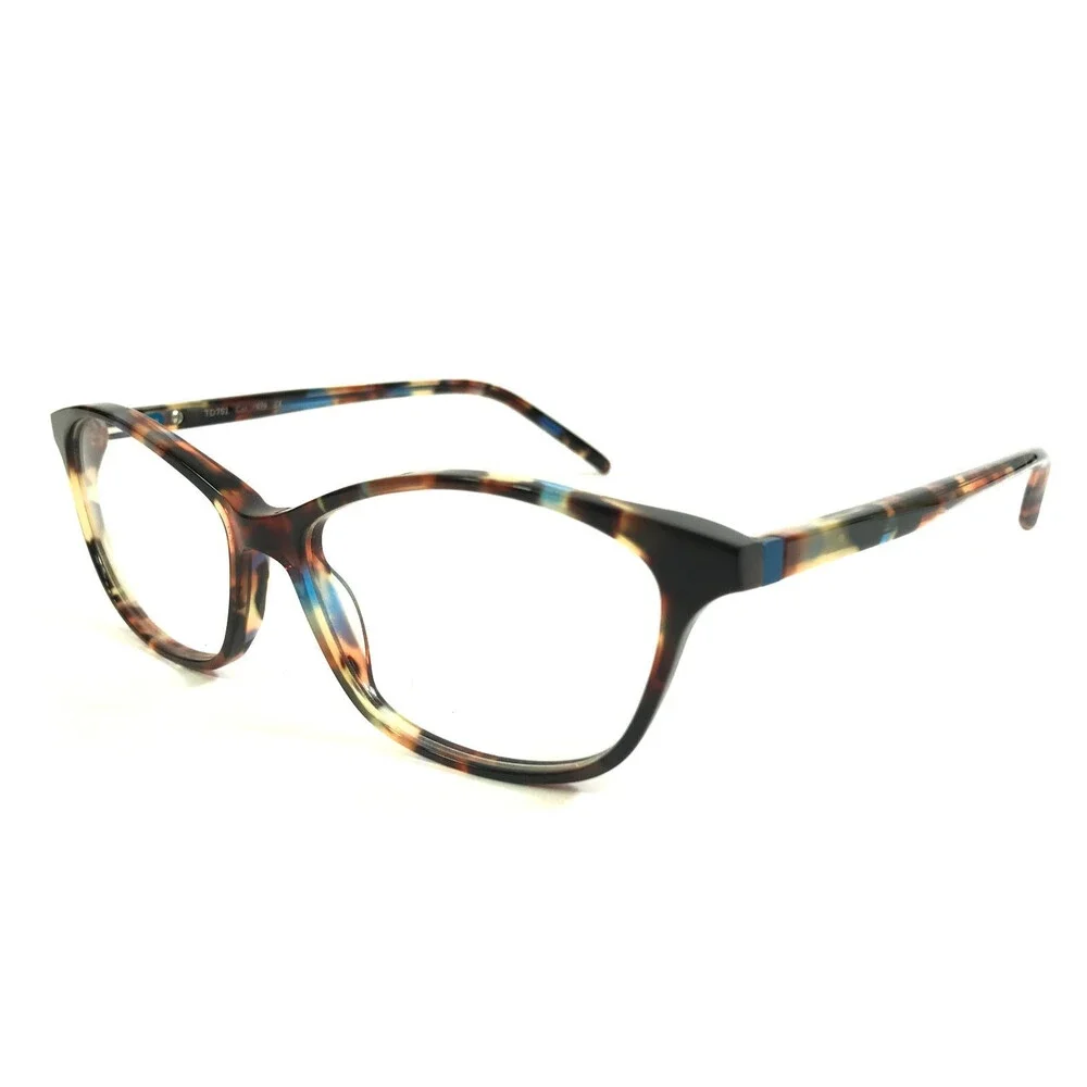 Tom Davies Eyeglasses Frames TD702 Col. 1979 Blue Brown Tortoise 51-15-140