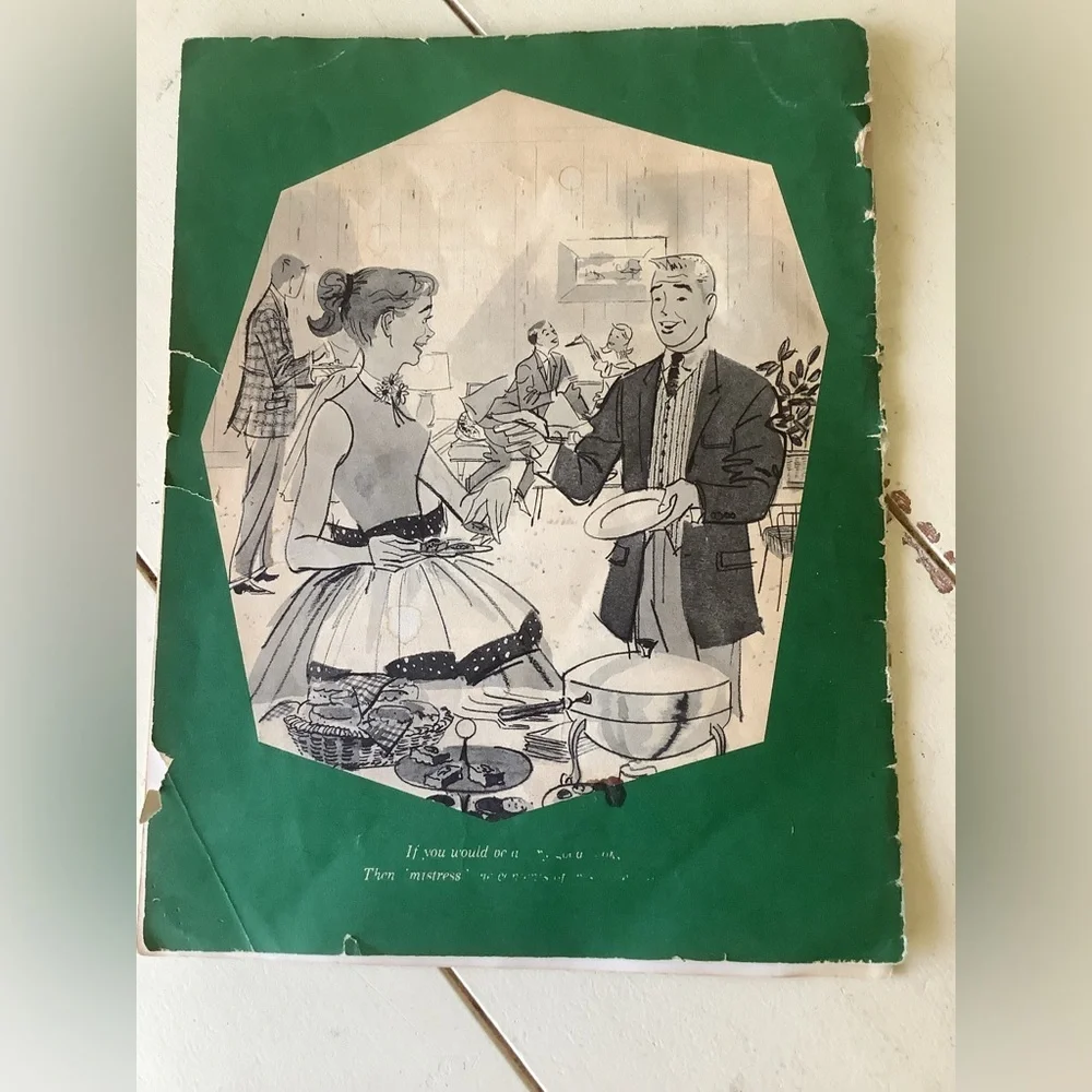 Vintage framed cookbook it