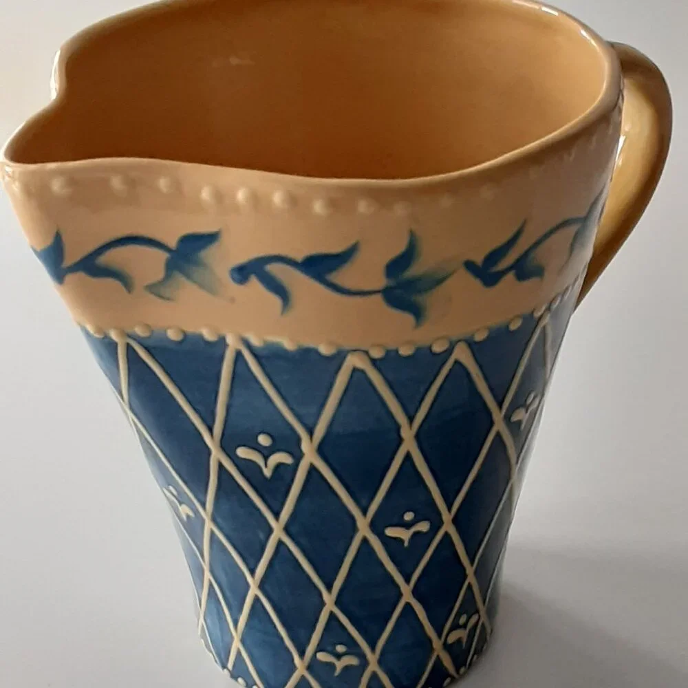 Foreside Home - Hand Painted Ceramic Pitcher