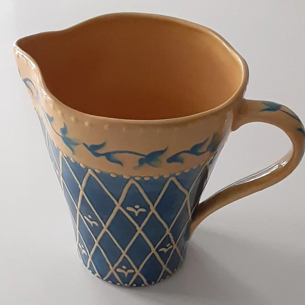 Foreside Home - Hand Painted Ceramic Pitcher