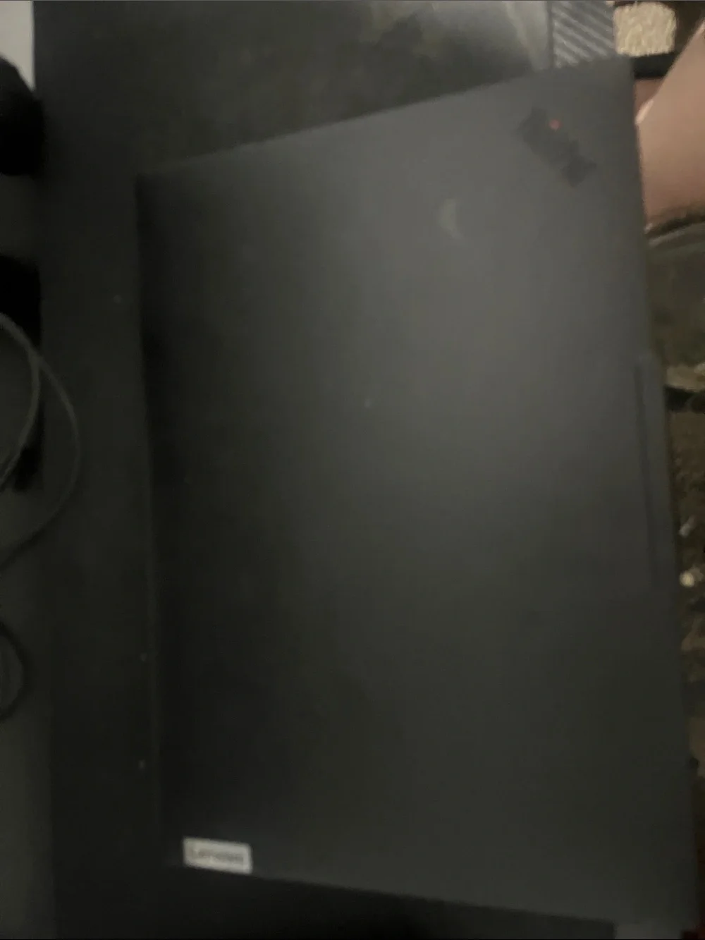 Lenovo laptop illuminated