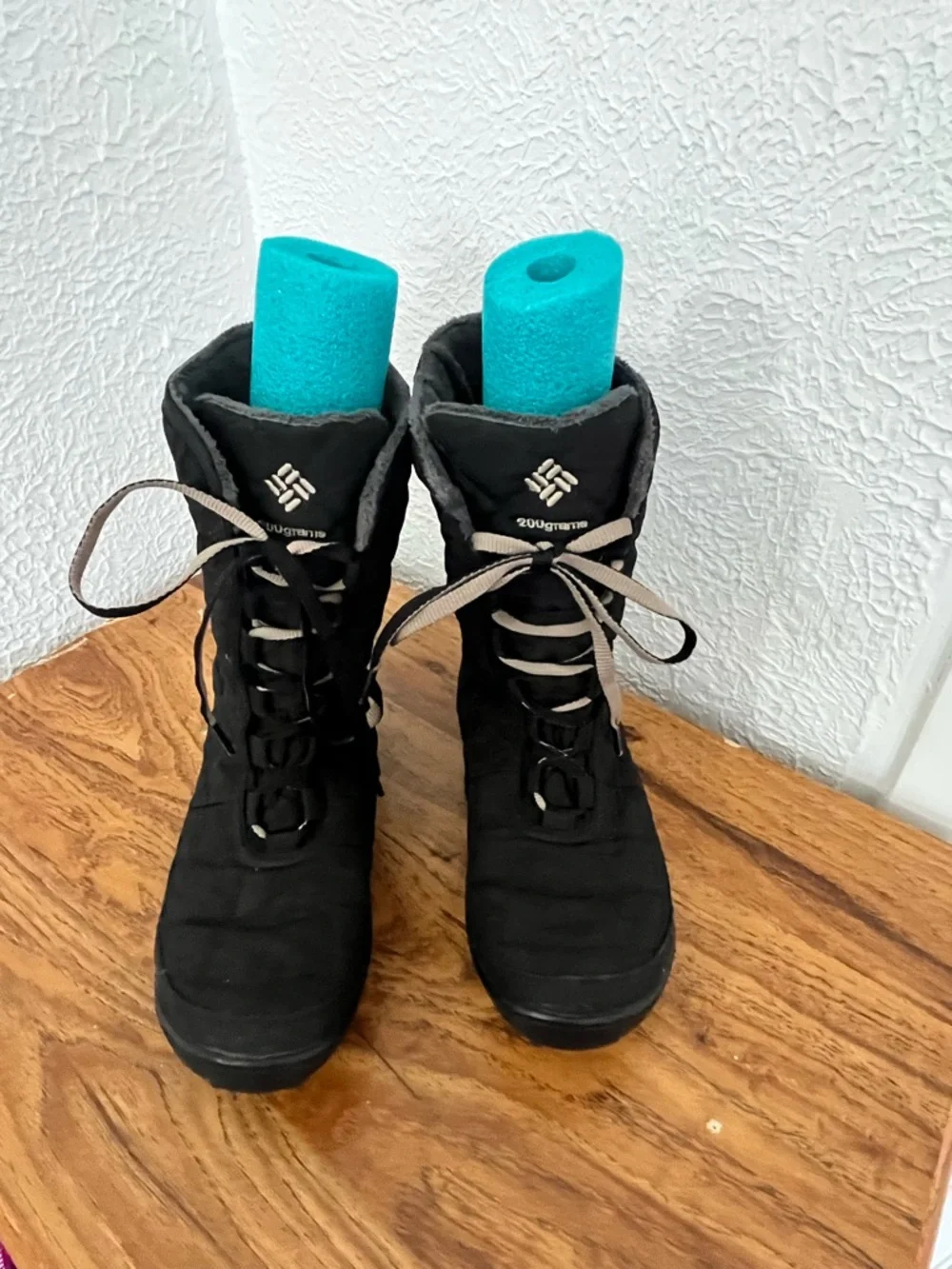 Columbia Black Lace-Up Tall Winter Boots