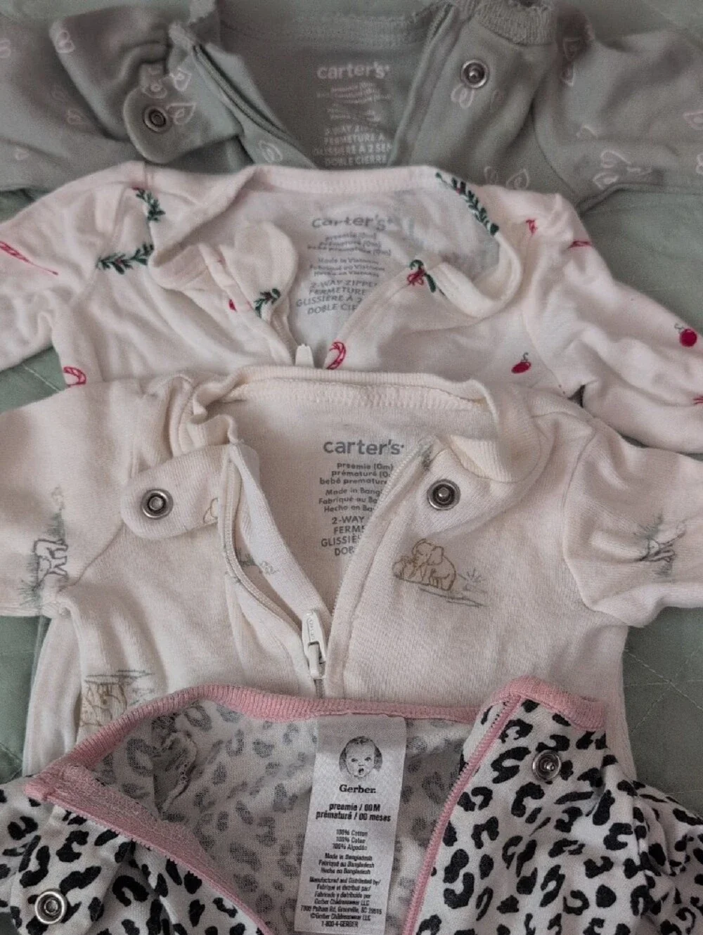 Carters light simple neckline