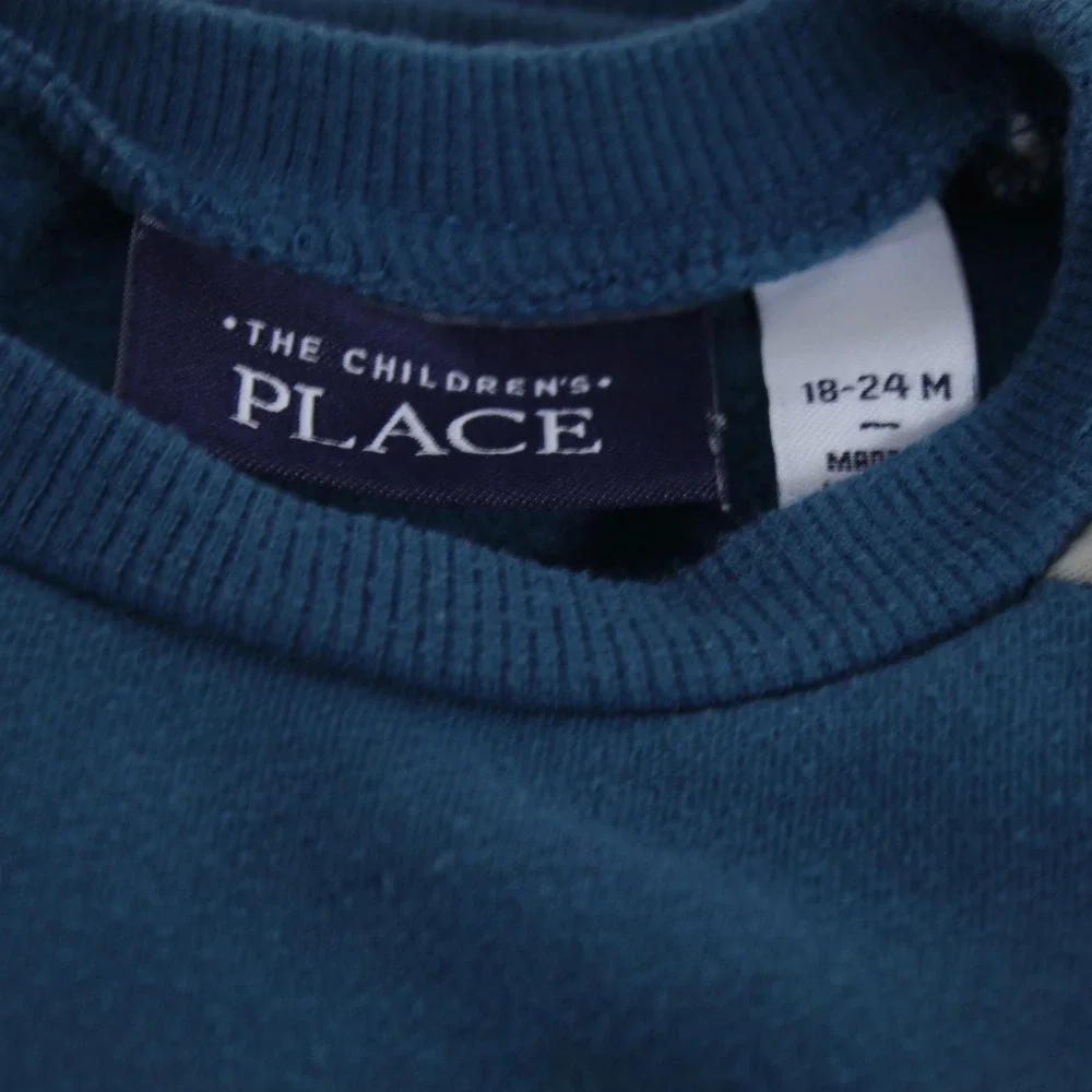 The Children's‎ Place Teal, White & Tan Long Sleeve Sweater Boys Size 18-24 M