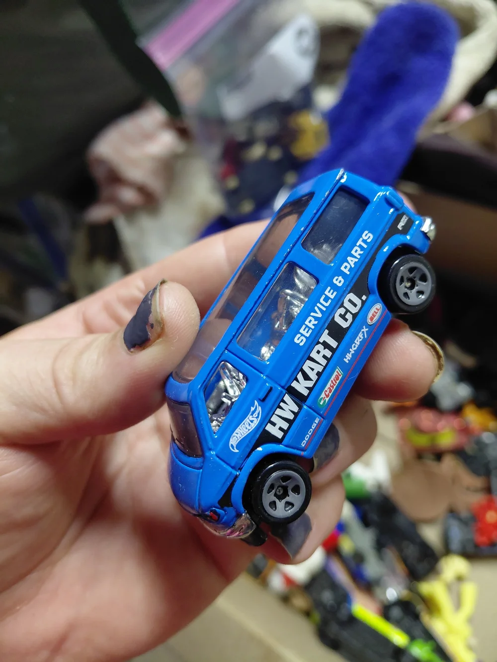 Hot Wheels bright blue
