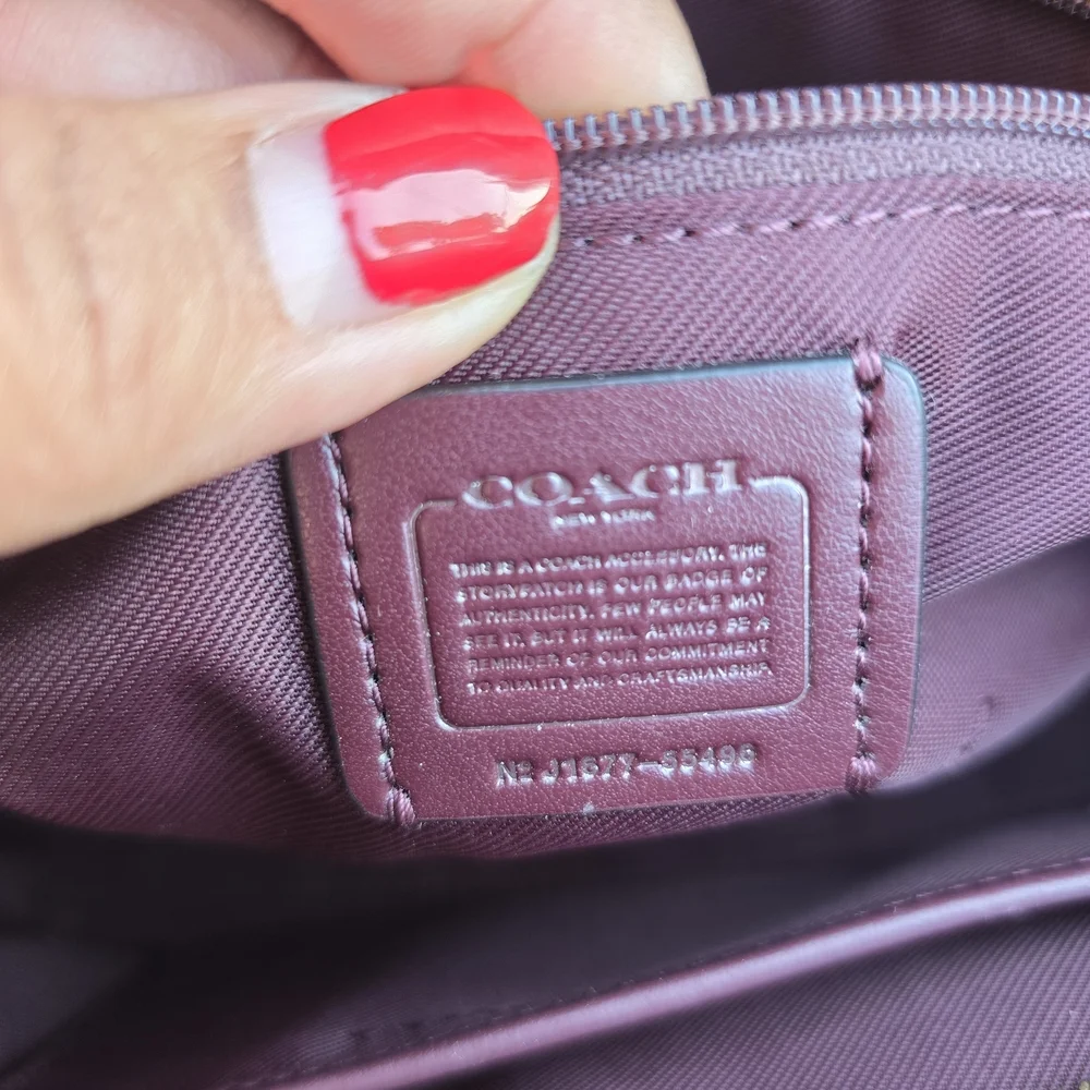 Coach structured leather