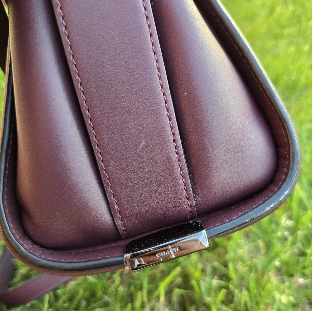 Coach structured leather