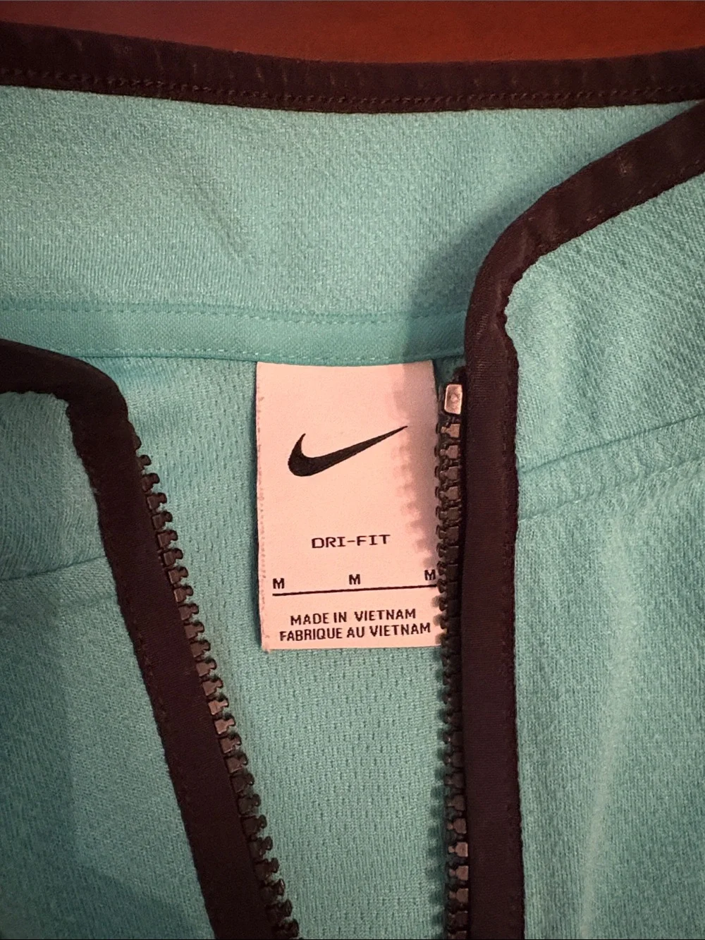 Nike Teal Quarter-Zip Pullover with Black Trim