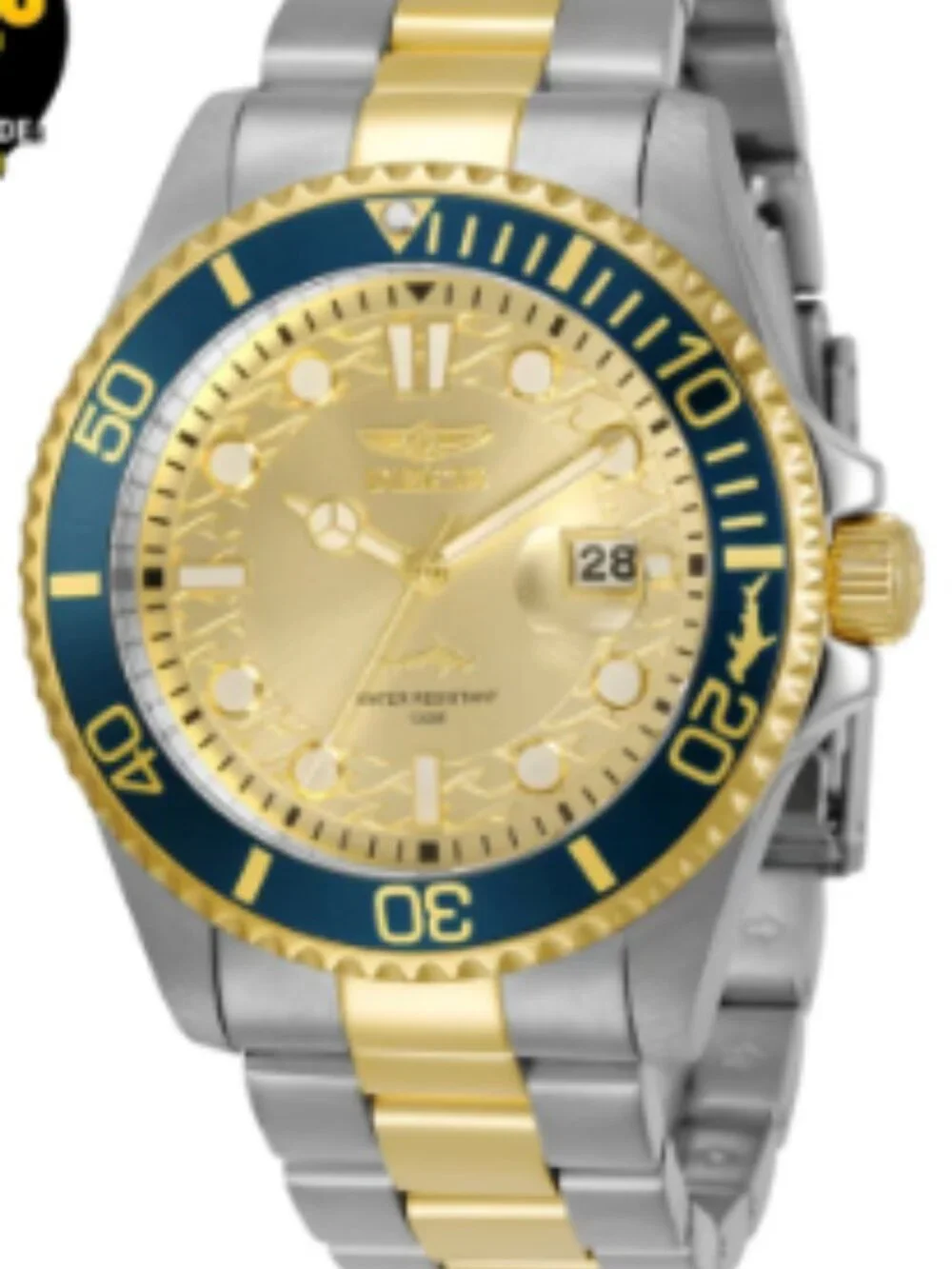 Invicta Pro Diver Currentwave Men's Watch - 43mm. Steel, Gold (30022)