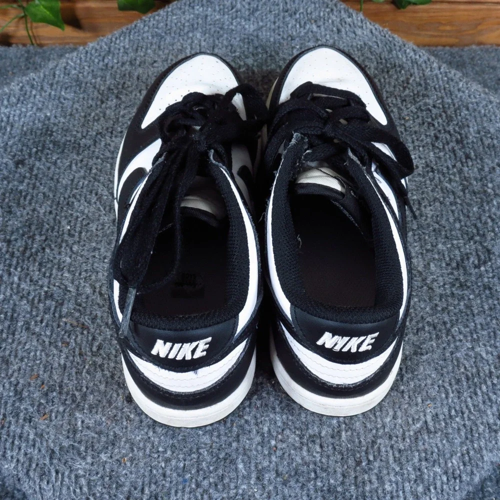 Nike Dunk Low Retro Kids Sneakers Size 3Y Everyday Athleisure Black White
