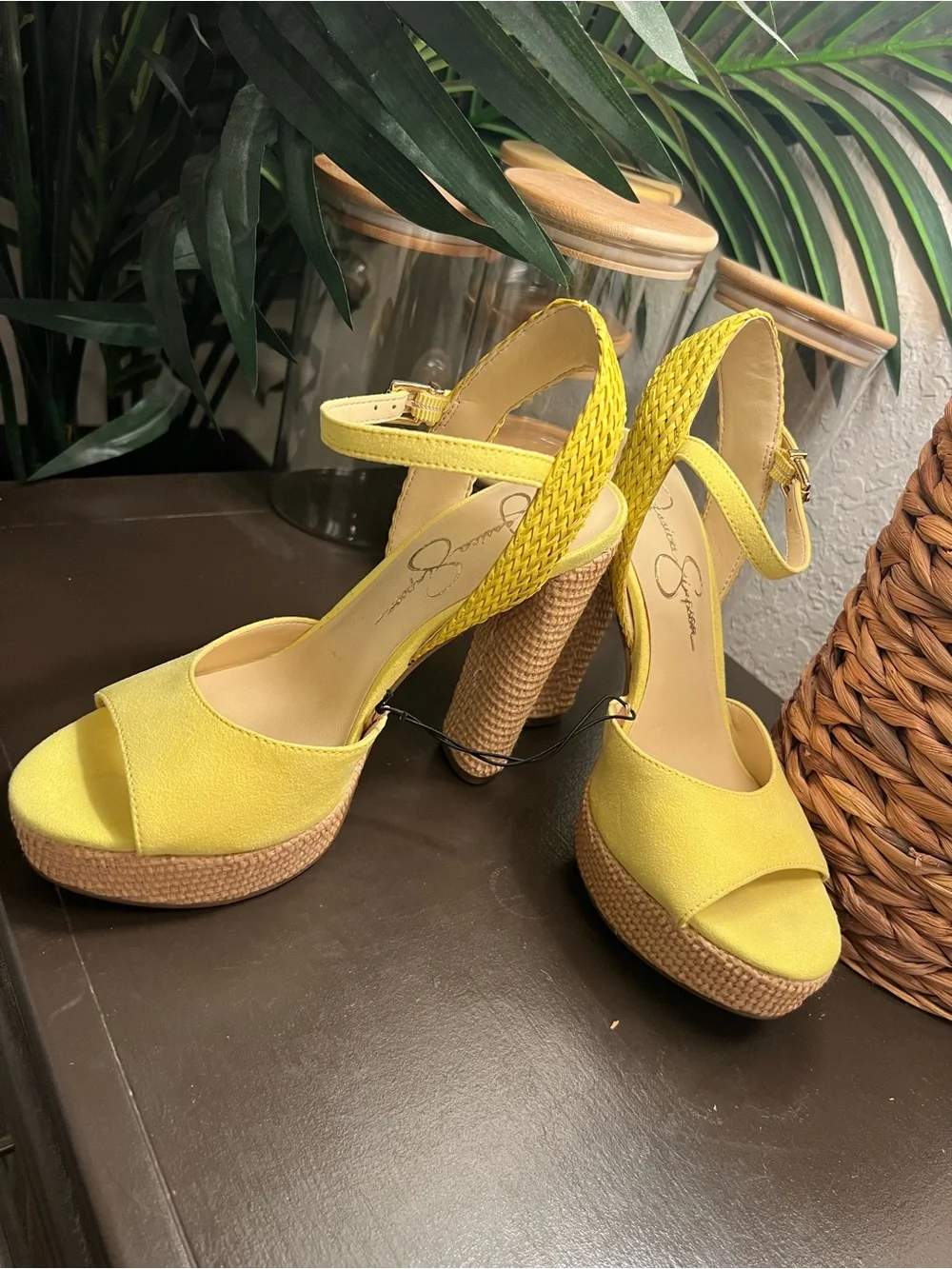Jessica Simpson bright yellow