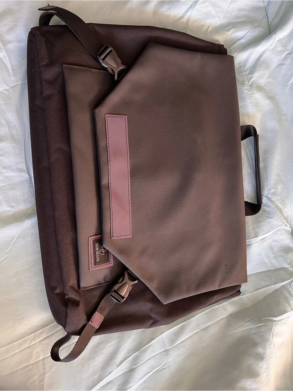 Men's Brown Messenger Bag with Flap and Adjustable Strap