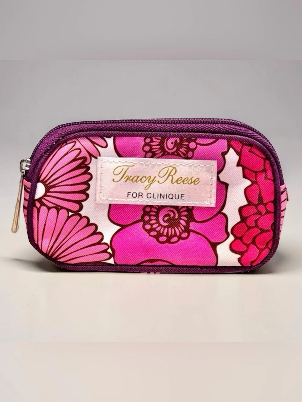 Tracy Reese Floral Pink Cosmetic Case