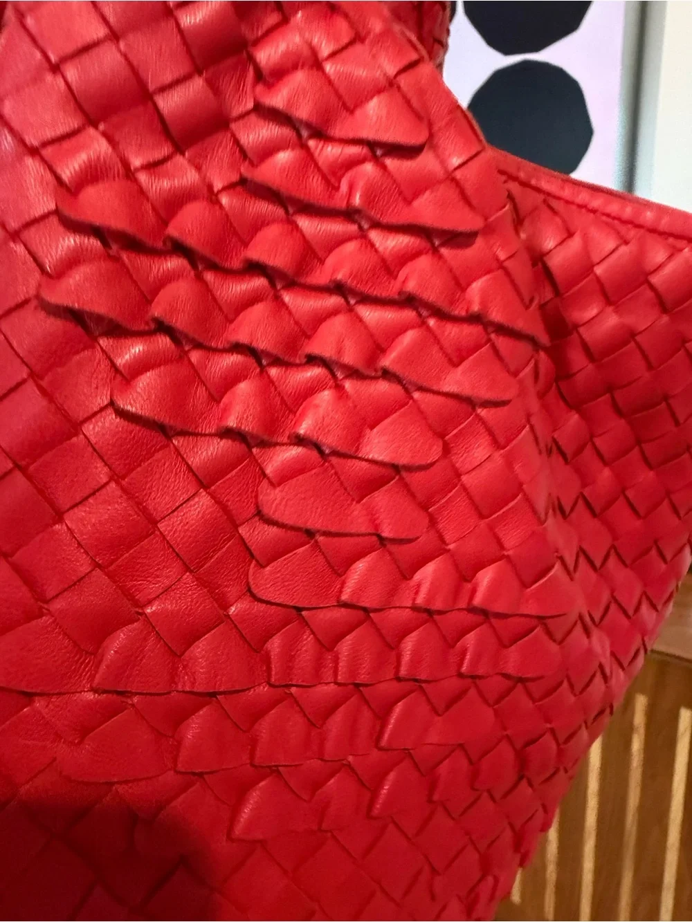 Bottega Veneta Red Intrecciato Leather Hobo