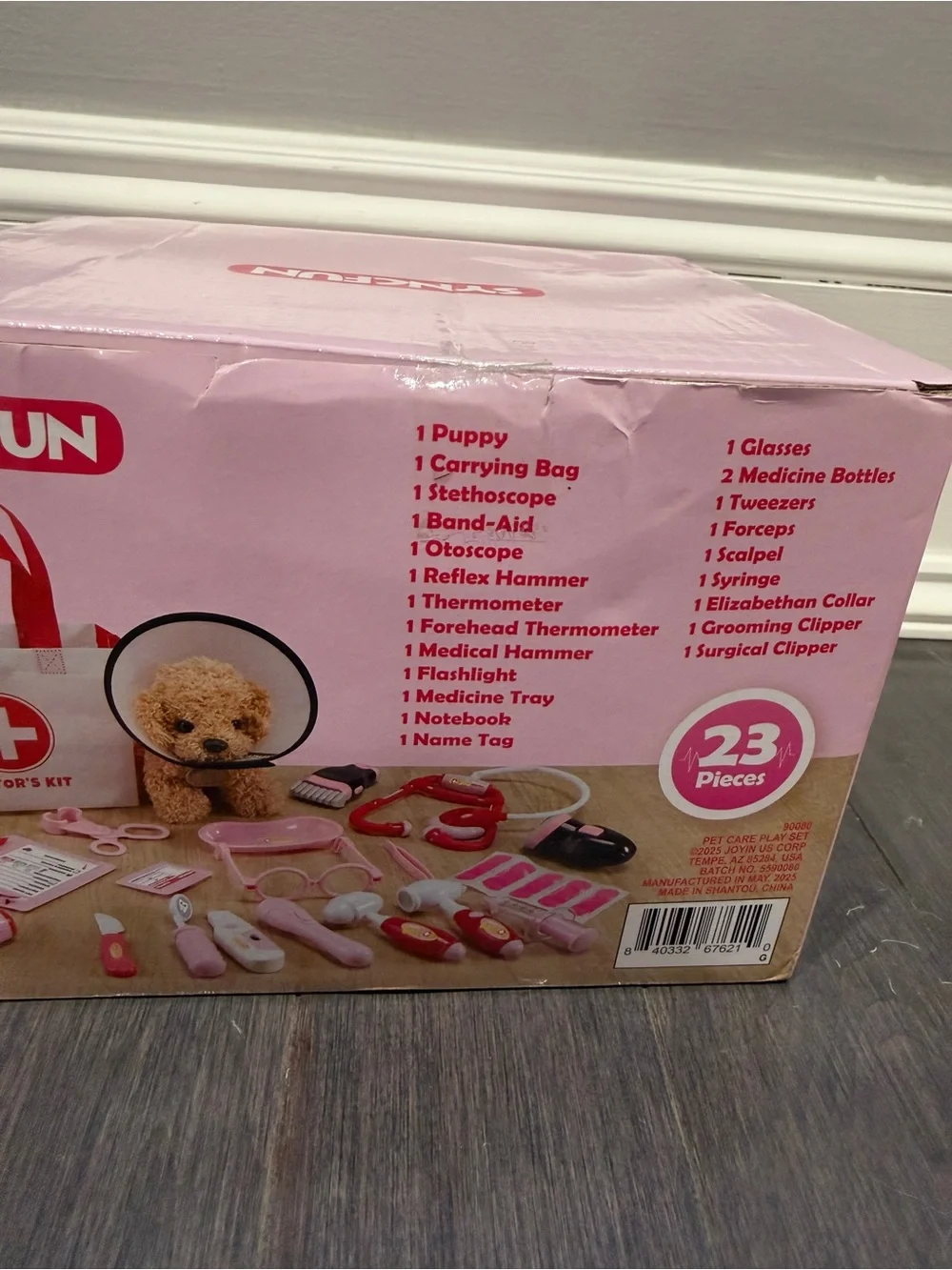NWT Syncfun Kids Doctor Vet Playset – Pink 23-Piece Medical Kit Pretend Play