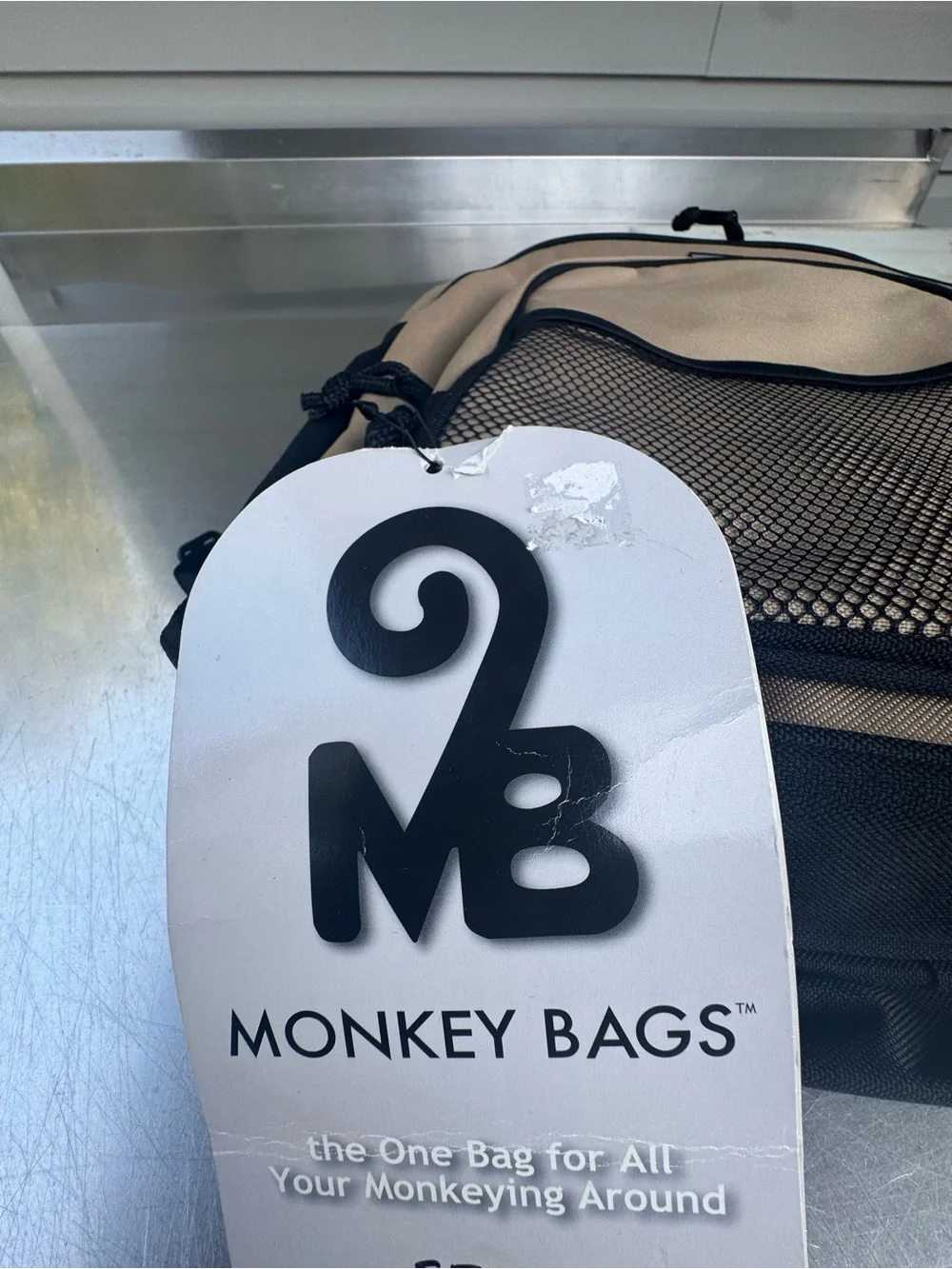 monkey bags beige black
