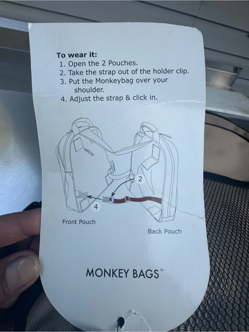 monkey bags beige black