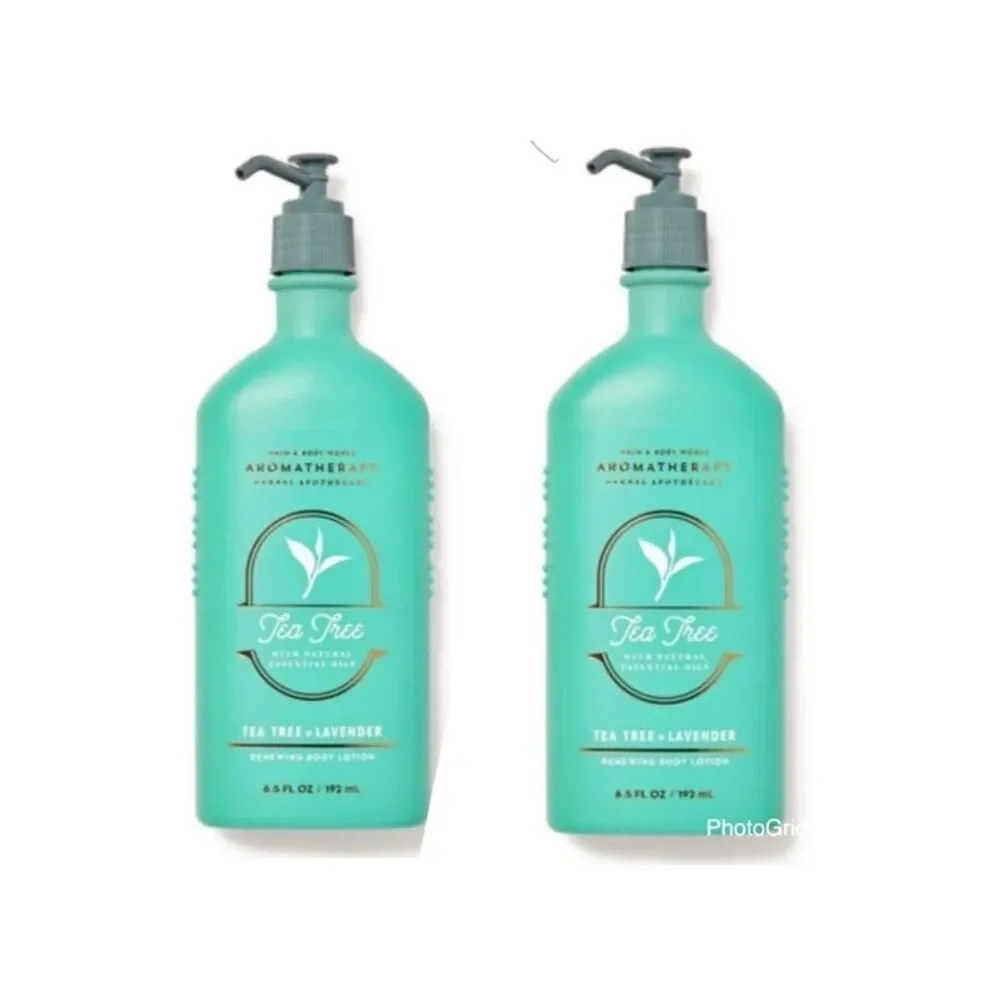NWT 2 Pc Bath & Body Works Aromatherapy Tea Tree Lavender Body Lotion 6.5 fl oz